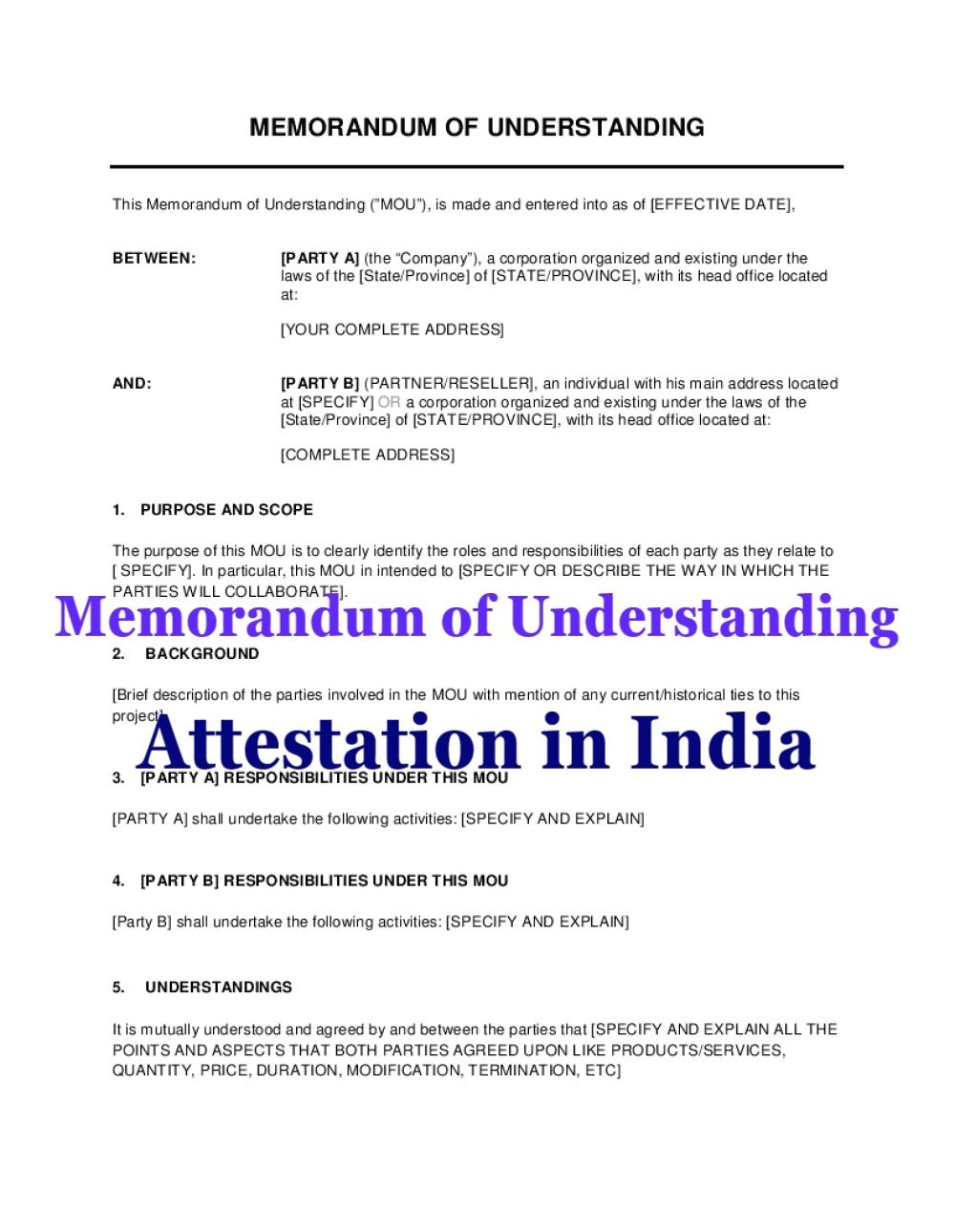 Memorandum and Articles Attestation from Andorra Embassy in India