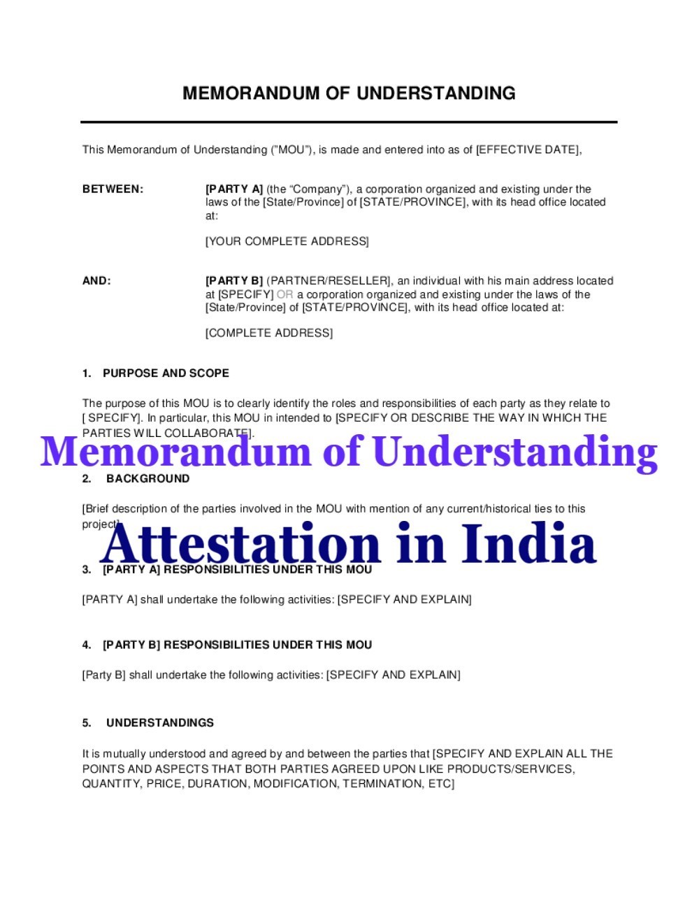 Memorandum and Articles Attestation from Austrian Empire Embassy in India